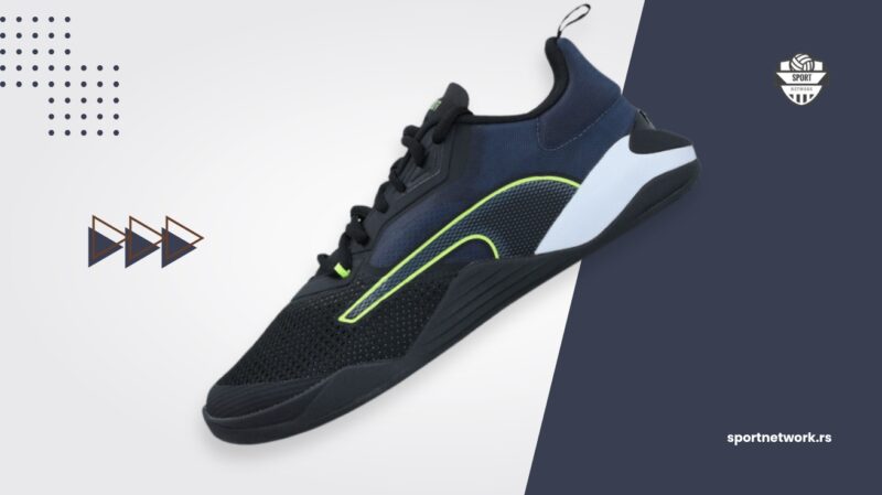 Puma Fuse tamnoplave i crne patike za teretanu sa pojačanom potporom i gumiranim đonom