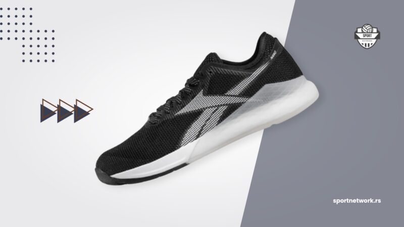 Reebok Nano 9 patike za teretanu u crnoj boji sa belim đonom