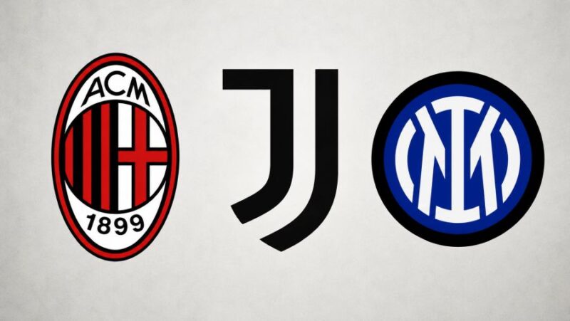Grbovi fudbalskih klubova Milan, Juventus i Inter